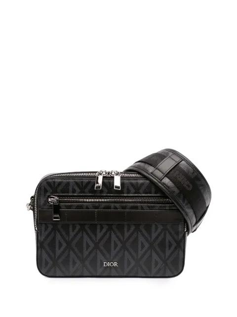 2023 CD Diamond Coated Canvas Safari Bag with Strap crossbody bag by CHRISTIAN DIOR 