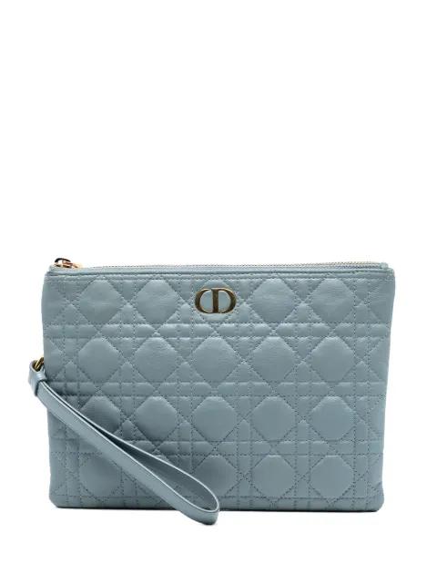 2023 Medium Calfskin Cannage Caro Daily Pouch clutch bag by CHRISTIAN DIOR 