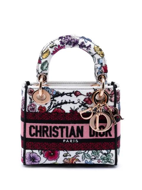 2023 Mini Embroidered Canvas Florilegio Lady D Lite satchel by CHRISTIAN DIOR 