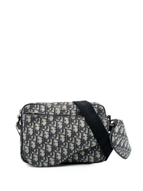 2023 Oblique Canvas Saddle Triple Pouch crossbody bag by CHRISTIAN DIOR 