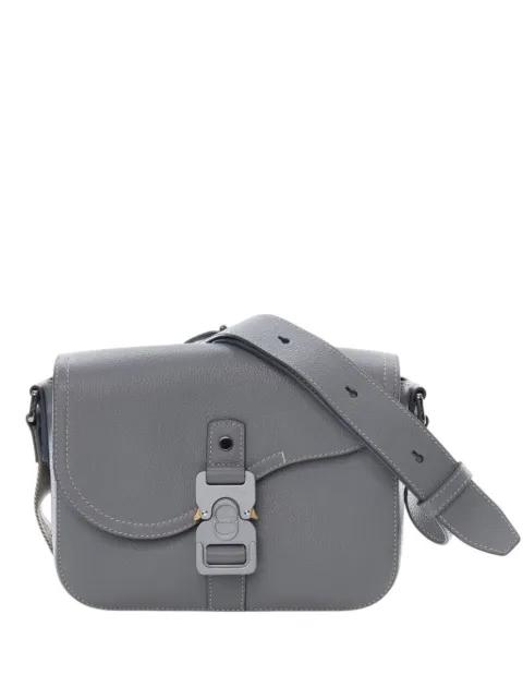 2023 Small Grained Calfskin Saddle Messenger Bag with Flap crossbody bag by CHRISTIAN DIOR 
