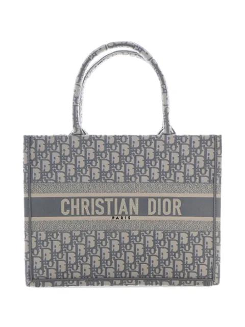 2025 Medium Oblique Embroidered Canvas Book tote bag by CHRISTIAN DIOR 