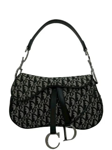 20th Century Diorissimo Canvas Double Saddle Bag shoulder bag by CHRISTIAN DIOR 