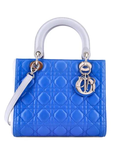 Bicolor Lady Dior Bag Cannage Quilt Lambskin Medium shoulder bag by CHRISTIAN DIOR Bicolor Lady Dior Bag Cannage Quilt Lambskin Medium shoulder bag by CHRISTIAN DIOR