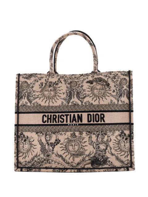 Book Embroidered Canvas Large tote bag by CHRISTIAN DIOR 