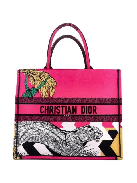 Book Embroidered Canvas Large tote bag by CHRISTIAN DIOR 