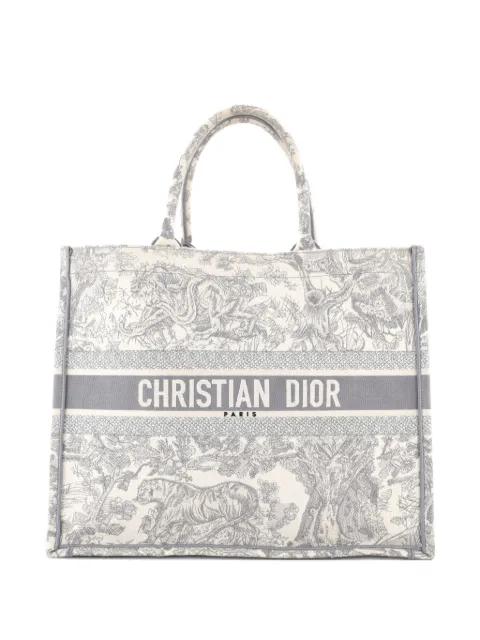Book Embroidered Canvas Large tote bag by CHRISTIAN DIOR 