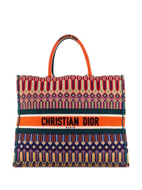 Book Embroidered Canvas Large tote bag by CHRISTIAN DIOR 