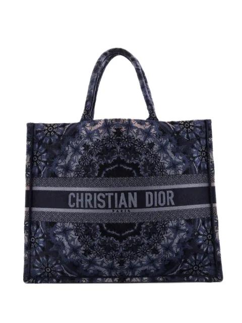 Book Embroidered Canvas Large tote bag by CHRISTIAN DIOR 