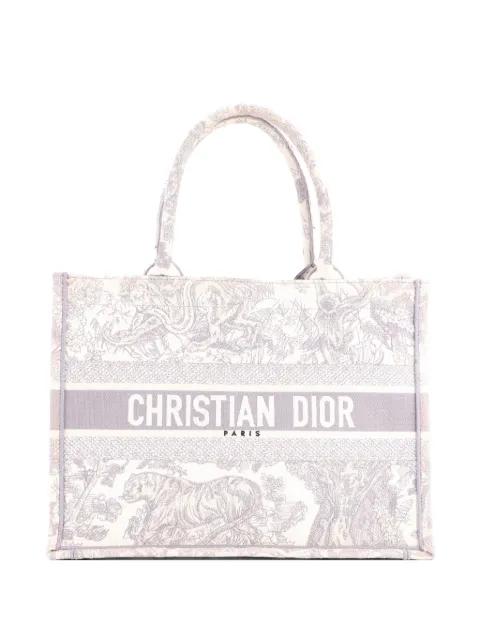 Book Embroidered Canvas Medium tote bag by CHRISTIAN DIOR 