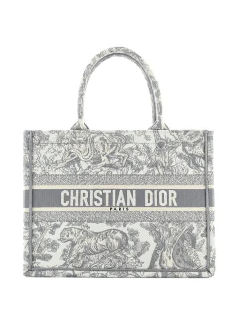 Book Embroidered Canvas Medium tote bag by CHRISTIAN DIOR 