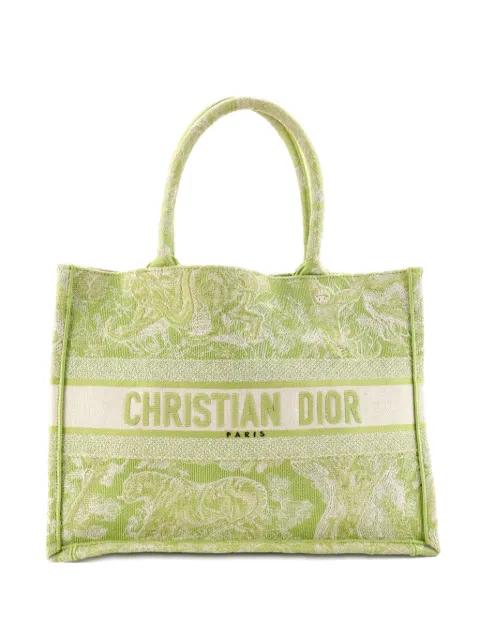 Book Embroidered Canvas Medium tote bag by CHRISTIAN DIOR 