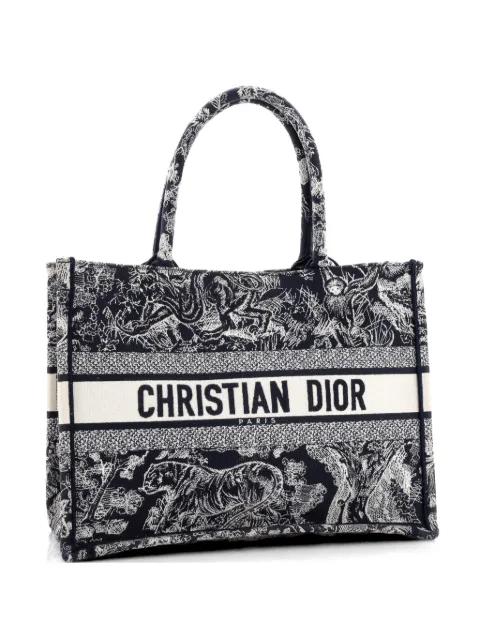 Book Embroidered Canvas Medium tote bag by CHRISTIAN DIOR 