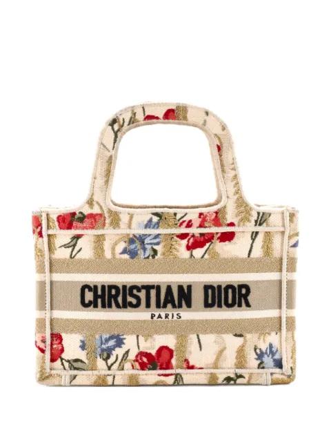 Book Embroidered Canvas Mini tote bag by CHRISTIAN DIOR 