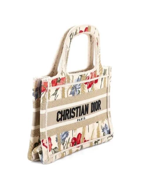 Book Embroidered Canvas Mini tote bag by CHRISTIAN DIOR 