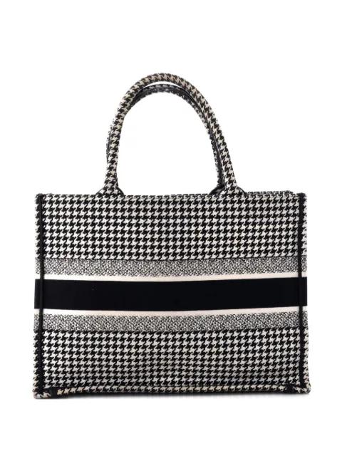 Book Houndstooth Canvas Medium tote bag by CHRISTIAN DIOR 