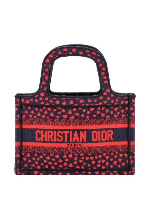 Book I Love Paris Heart Embroidered Canvas Mini tote bag by CHRISTIAN DIOR 
