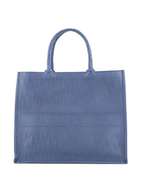 Book Oblique Embossed Calfskin Large tote bag by CHRISTIAN DIOR 