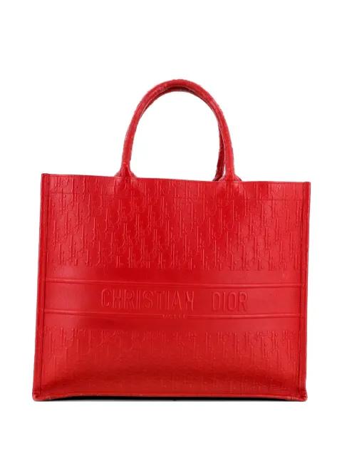 Book Oblique Embossed Calfskin Large tote bag by CHRISTIAN DIOR 