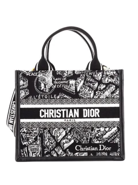 Book with Strap Embroidered Canvas Small tote bag by CHRISTIAN DIOR 