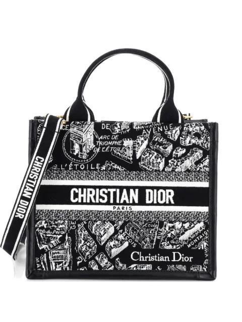 Book with Strap Embroidered Canvas Small tote bag by CHRISTIAN DIOR 