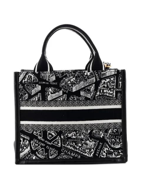 Book with Strap Embroidered Canvas Small tote bag by CHRISTIAN DIOR 