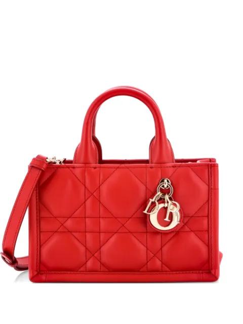 Book with Strap Macrocannage Quilt Calfskin Mini tote bag by CHRISTIAN DIOR 