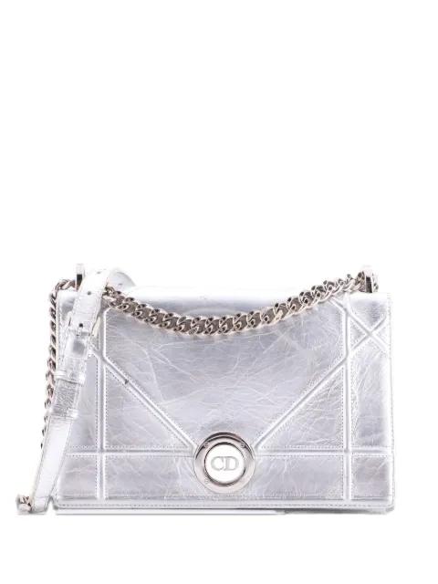 Diorama Clasp Flap Bag Crinkled Lambskin Medium crossbody bag by CHRISTIAN DIOR 
