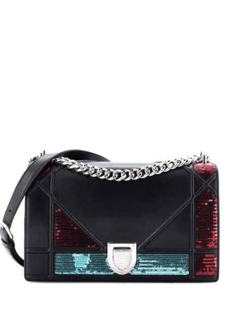Diorama Flap Bag Sequin Embellished Lambskin Medium crossbody bag by CHRISTIAN DIOR 