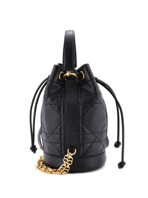 Drawstring Macrocannage Quilt Calfskin Small backpack by CHRISTIAN DIOR 
