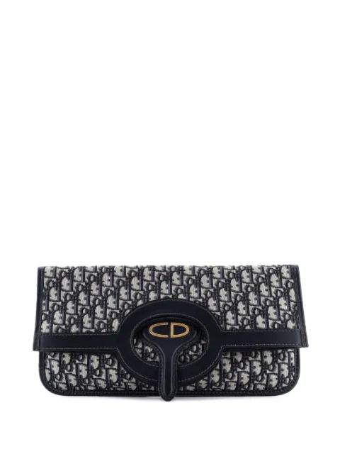 Fold Over Oblique Canvas clutch bag by CHRISTIAN DIOR 