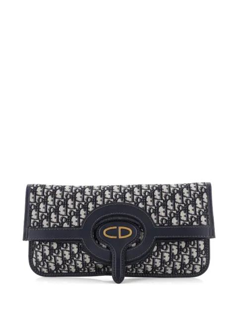 Fold Over Oblique Canvas clutch bag by CHRISTIAN DIOR 