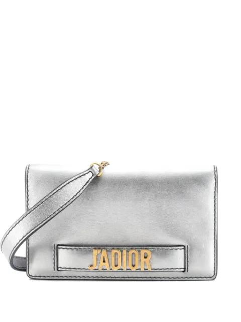 J'Adior on Chain Leather clutch bag by CHRISTIAN DIOR 