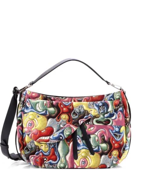 Kenny Scharf Saddle Soft Bag Jacquard Printed Canvas crossbody bag by CHRISTIAN DIOR 