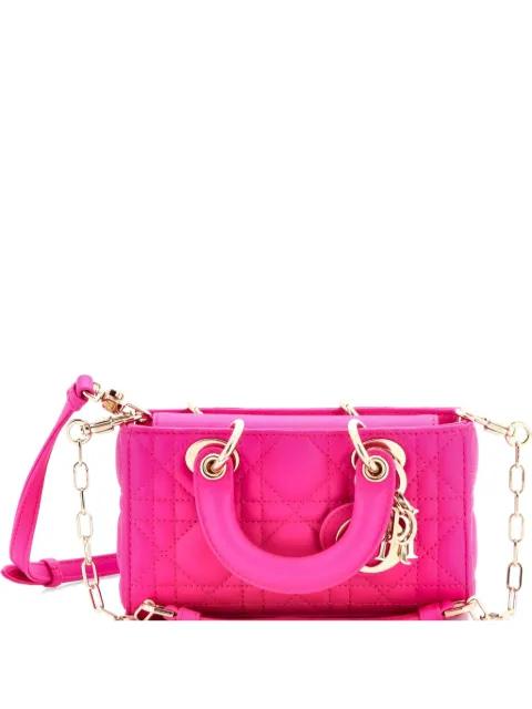 Lady D-Joy Bag Cannage Quilt Lambskin Micro satchel by CHRISTIAN DIOR 