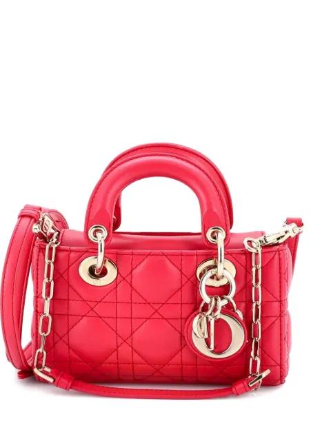Lady D-Joy Bag Cannage Quilt Lambskin Micro satchel by CHRISTIAN DIOR 