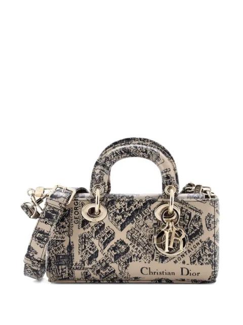 Lady D-Joy Bag Printed Leather Small satchel by CHRISTIAN DIOR 