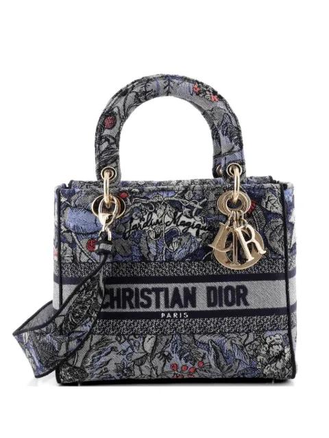 Lady D-Lite Bag Embroidered Canvas Medium satchel by CHRISTIAN DIOR 