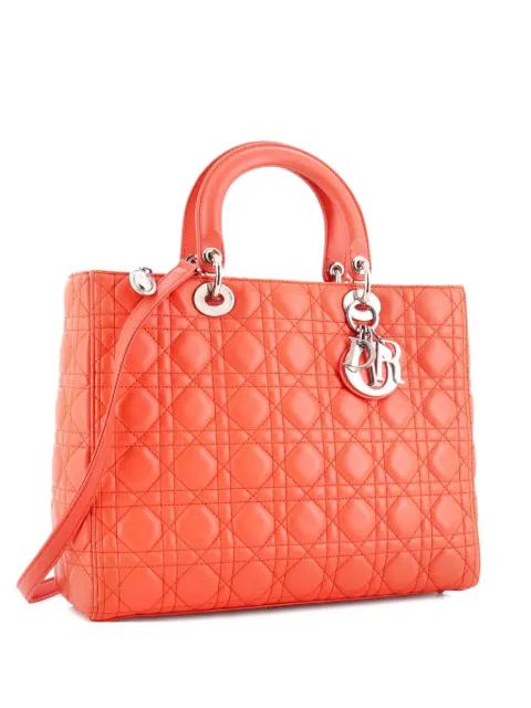Lady Dior Bag Cannage Quilt Lambskin Large tote bag by CHRISTIAN DIOR Lady Dior Bag Cannage Quilt Lambskin Large tote bag by CHRISTIAN DIOR