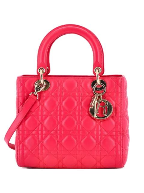 Lady Dior Bag Cannage Quilt Lambskin Medium satchel by CHRISTIAN DIOR 