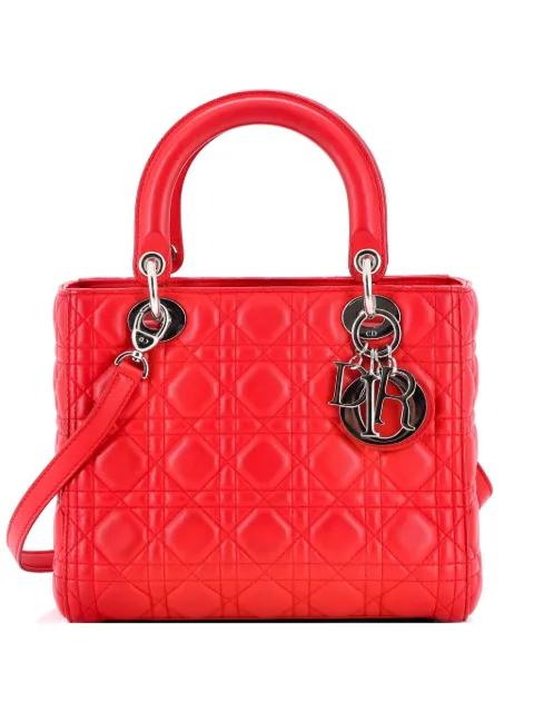 Lady Dior Bag Cannage Quilt Lambskin Medium satchel by CHRISTIAN DIOR 