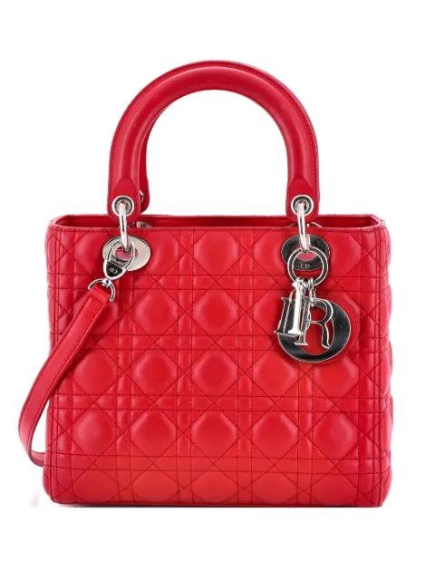 Lady Dior Bag Cannage Quilt Lambskin Medium satchel by CHRISTIAN DIOR 