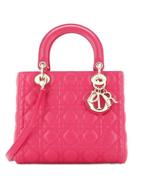 Lady Dior Bag Cannage Quilt Lambskin Medium satchel by CHRISTIAN DIOR 