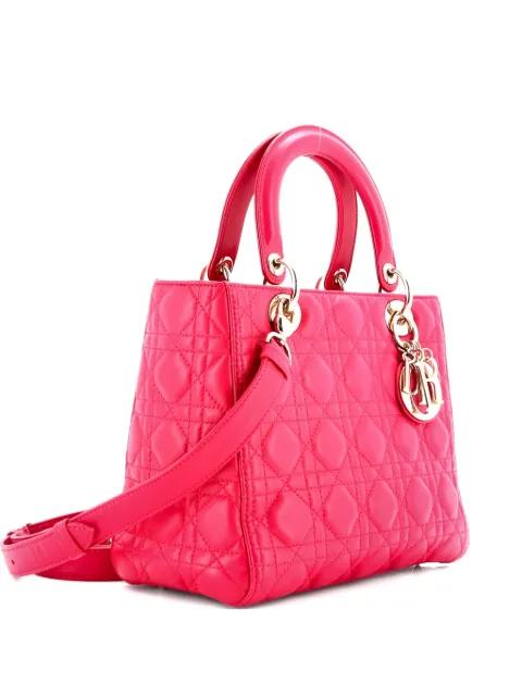 Lady Dior Bag Cannage Quilt Lambskin Medium satchel by CHRISTIAN DIOR 