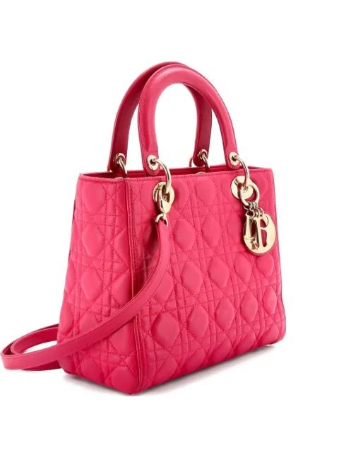 Lady Dior Bag Cannage Quilt Lambskin Medium satchel by CHRISTIAN DIOR 