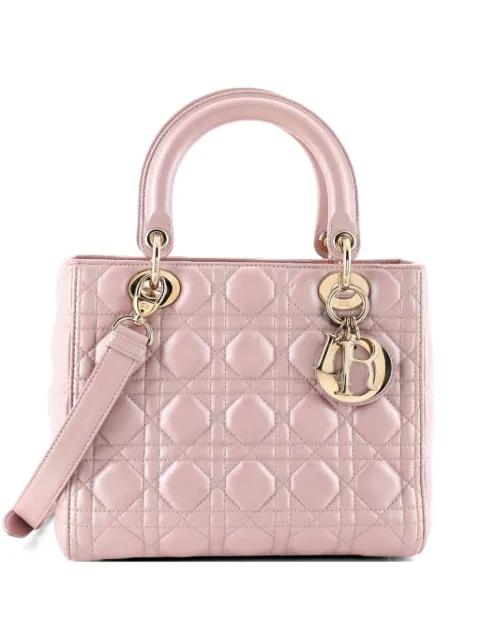 Lady Dior Bag Cannage Quilt Lambskin Medium satchel by CHRISTIAN DIOR 
