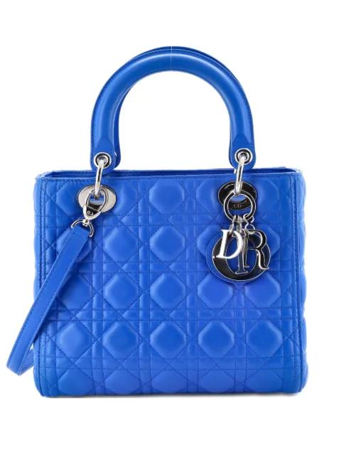 Lady Dior Bag Cannage Quilt Lambskin Medium satchel by CHRISTIAN DIOR 