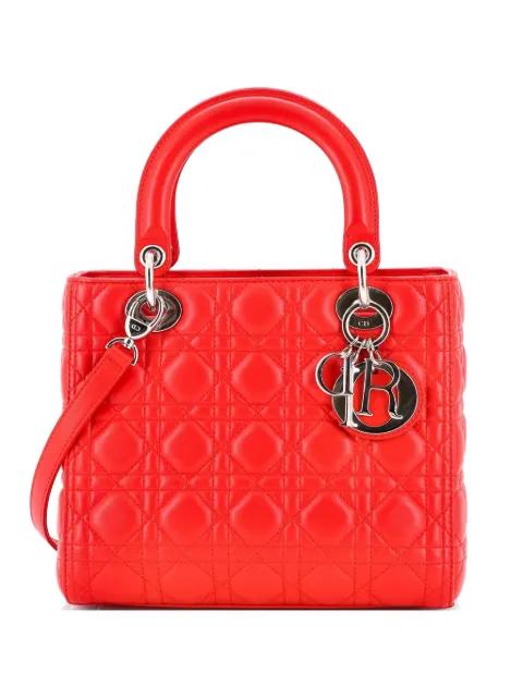 Lady Dior Bag Cannage Quilt Lambskin Medium satchel by CHRISTIAN DIOR 