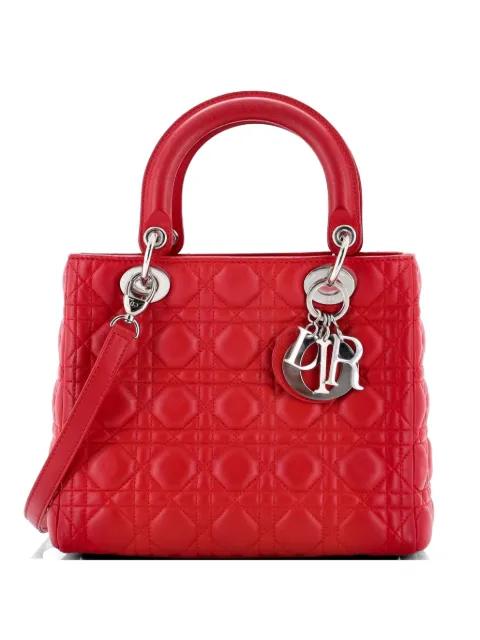 Lady Dior Bag Cannage Quilt Lambskin Medium satchel by CHRISTIAN DIOR 