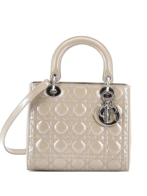 Lady Dior Bag Cannage Quilt Patent Small satchel by CHRISTIAN DIOR 